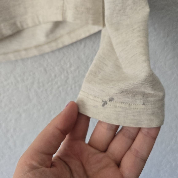 Scotch & Soda S Tan Long Sleeve Scoop Neck Tee Shirt Cotton Blend - Picture 7 of 7